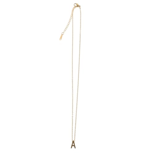VANZACK Buchstaben Halskette Damen Edelstahl Zierliche Halskette Mit Buchstaben Anhänger 1,8mm Kleine Öffnung Trendige Kette Für Mädchen Und Frauen Für Geschenke Zu Anlässen von VANZACK
