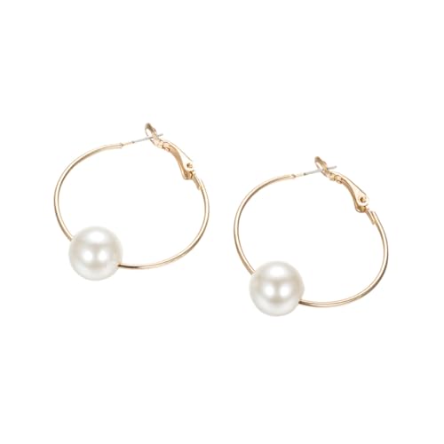 VANZACK Große Perlenohrringe Damen Lebhaftes Temperament Persönlichkeit Schmuck Weißer Chic Ohrschmuck Für Besondere Anlässe von VANZACK