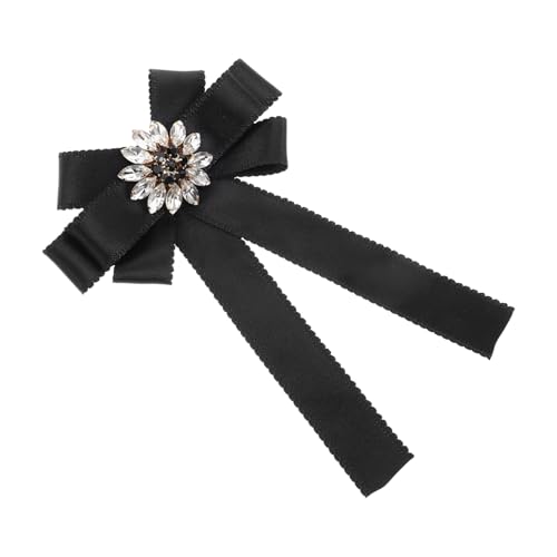 VANZACK Große Schleifen brosche Anstecknadel für Damen Professioneller Bowknot Lapel Pin in Schwarz Modische Kleidung Brosche für Blusen Kleider und Berufsoutfits Vielseitiges Accessoire von VANZACK