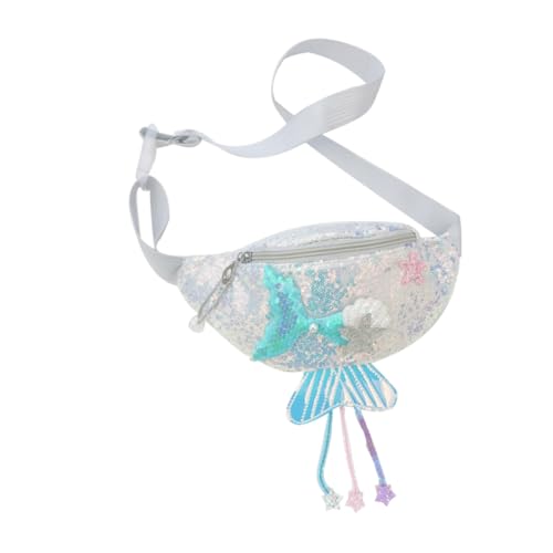 VANZACK Gürteltasche mit Meerjungfrauen Pailletten Süße Brusttasche für Tragbar Umhängetasche oder Rucksack Niedliches Cartoon Design für Kleine von VANZACK