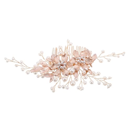 VANZACK Haarkamm Mit Kunstperlen Und Strass Für Braut Hochzeitsschmuck Seitlicher Kamm Für Hochzeit Abendpartys Abschlussbälle von VANZACK