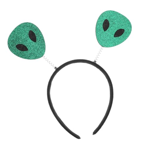 VANZACK Halloween Haarreif Alien Stirnband mit Auffälligen Antennen für Erwachsene und Bequemes Party Zubehör für Faschingskostüme und Bühnenauftritte Grün und Leicht von VANZACK
