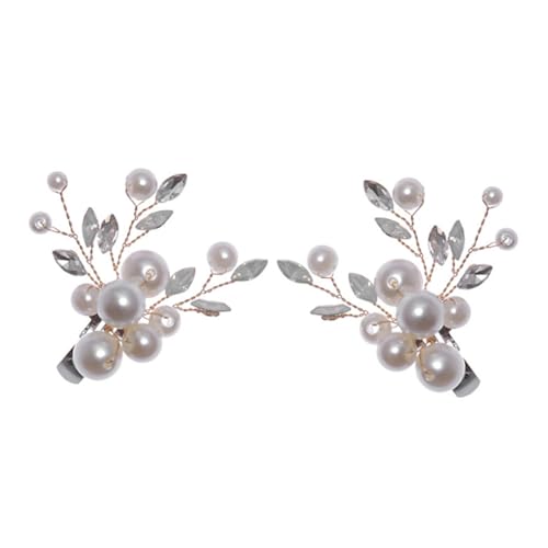 VANZACK Handgefertigte Schuhclips mit Perlen und Strasssteinen Stilvolle Brautschuh dekoration Abnehmbare High Heel Buckles Passend für Damen Pumps Sandalen und Plateau schuhe Einfach zu von VANZACK