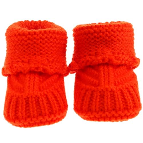 VANZACK Handgestrickte Unisex Monate Weiche Warme Komfortable Krabbelschuhe für Neugeborene mit Innensohle für Alltag Schlafen und Spaziergänge von VANZACK