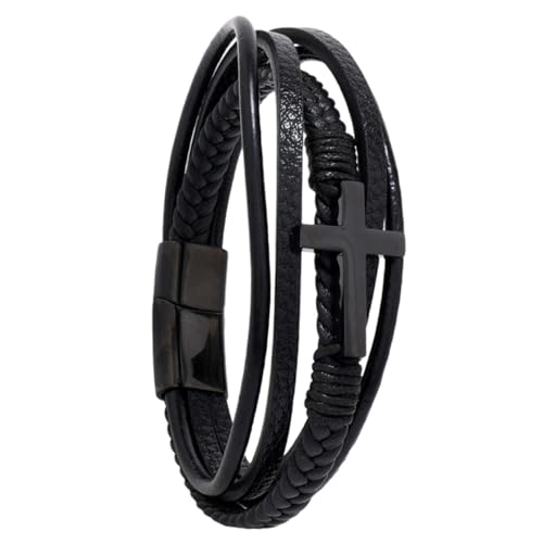 VANZACK Herren Armband mit Design Mehrlagig Geflochten Magnetischer Verschluss Leicht Langlebig für Partys Besondere Anlässe von VANZACK
