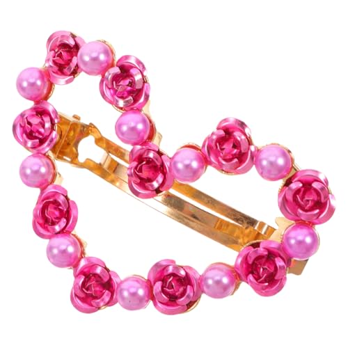 VANZACK Herzförmige Haarklammer für Damen mit Vintage Haarschmuck Luftdurchlässiges Design für Hochzeiten Alltagslooks Glänzende Haarspange mit Festem Halt von VANZACK