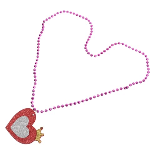 VANZACK Herzförmige Perlenhalskette mit Anhänger für Damen Valentinstags Schmuck Romantisches Party Dekoration Verstellbare Kettenlänge von VANZACK