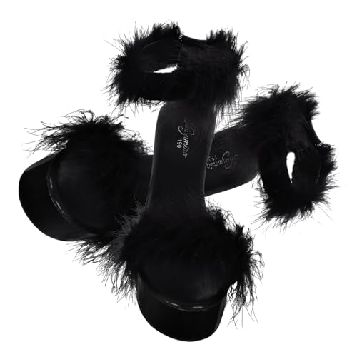 VANZACK High Heels Sandalen Damen Sommer Frühling Ultrahoher Absatz Atmungsaktiv Strapazierfähig Modische Sandalette für Damen Schwarz Zufällige Farbe von VANZACK