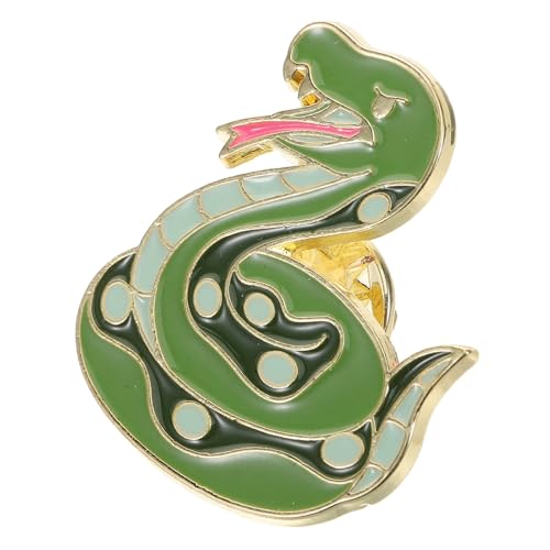 VANZACK Jahr der Schlangenbrosche Schlangenjahr- Tierkreisschlangennadel Jahr der Schlangendekorationen Dekorative Stifte Anstecknadeln mit Tieren Schlange Brosche Zinklegierung Grün von VANZACK