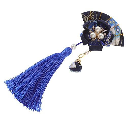 VANZACK Japanischer Haarklammer mit Fächer Design und Quaste Traditionelles Haaraccessoire für Frauen für Festivals und Besondere Anlässe Passend zu Kimono und Alltagsoutfits von VANZACK