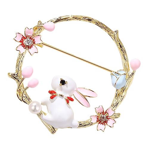 VANZACK Kaninchenbrosche Damen Japanischer Dekorative Reversnadel für Kleidung Süßes zur Feier für Festivals Besondere Anlässe Vielseitiges Accessoire von VANZACK
