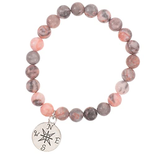 VANZACK Kompass Armband Achatperlen Unisex Schmuck für Graduierungsfeiern Geburtstage Besondere Anlässe Langlebig Elegant für Männer Frauen von VANZACK