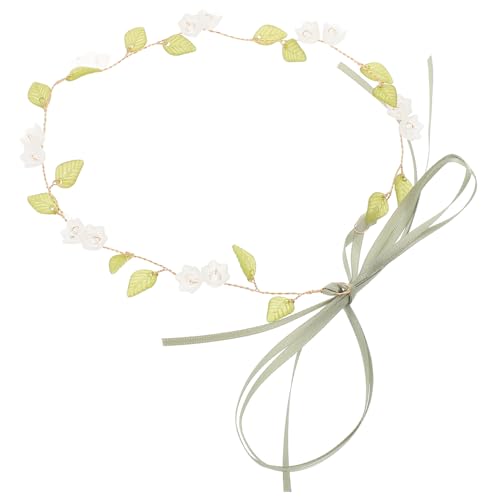 VANZACK Kopfschmuck Blumenkranz Stirnband für Hochzeiten Partys Zarter Haarreif mit Frischen Lilien Elegantes Accessoire für Frauen für Fotografie von VANZACK