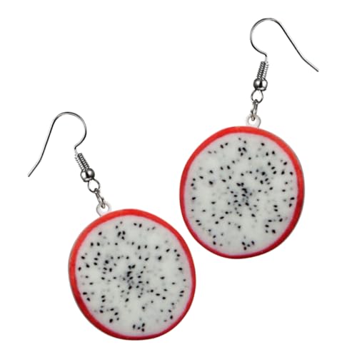 VANZACK Kreative Ohrringe in Fruchtform Für Damen Zarte Ohrhänger Rot Wie Drachenfrucht Mode-ohrschmuck Langlebiges Material Für Alltag Und Partys von VANZACK