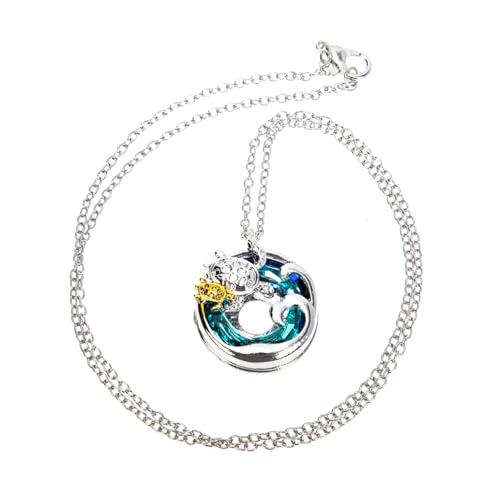 VANZACK Kristallanhänger Halskette Mutter Schildkröte Eleganter Goldschmuck Damen Modisches für Mütter Töchter und Freundinnen Stilvolles Accessoire für Frauen von VANZACK