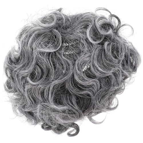 VANZACK Kurze Perücke Für Damen Graue Synthetische Perücke Lockige Cosplay Perücke Flauschige Perücke Als Requisite Für Partys Und Bühnenaufführungen von VANZACK