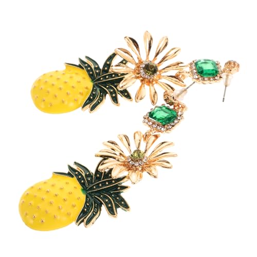 VANZACK Lange Legierung Ananas Ohrhänger Dangle Ohrschmuck Damen Leicht Tragbar Modisch von VANZACK