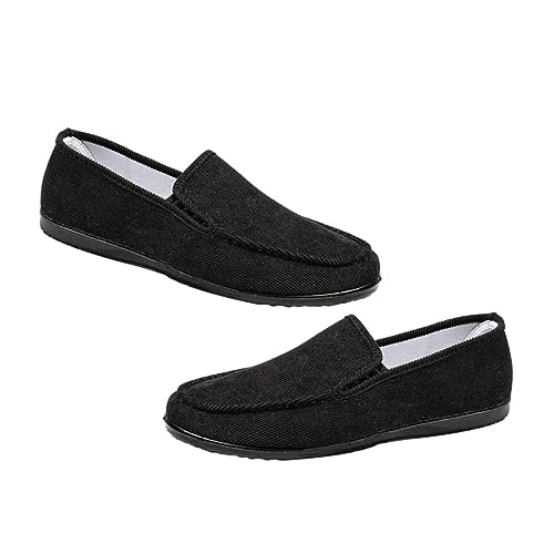 VANZACK Leichte Herren Sneakers mit Atmungsaktiver Rutschfester Sohle Flexiblen Freizeit Schuhen Modischem Design für Joggen Gehen und Alltag Schwarz von VANZACK