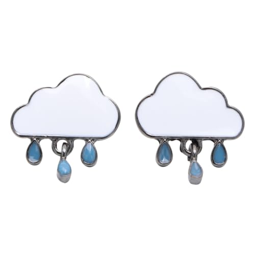 VANZACK Leichte Wolken ohrringe mit Tropfenform Modische Damen Ohrstecker aus Langlebiger Legierung Süßer Schmuck für Durchstochene Ohren Geschenk für Freundin und Alltag von VANZACK