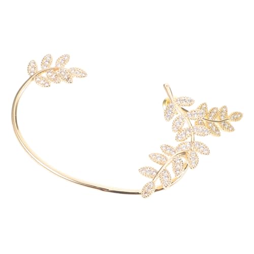 VANZACK Leichter Metallischer Ear Cuff mit Baum Blattdesign Abnehmbarer Strass ohrstecker Hypoallergen Wiederverwendbar Eleganter Ohrkletterer für Damen Geschenkverpackung Party und von VANZACK