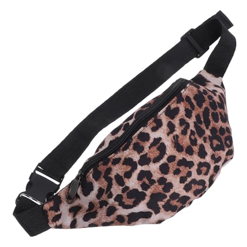 VANZACK Leopardenmuster Bauchtasche Damen PU Verstellbar Leichte Outdoor Hüfttasche Crossbody Brusttasche Modisch Praktische Storage Pouch für Reisen Alltag Shopping von VANZACK