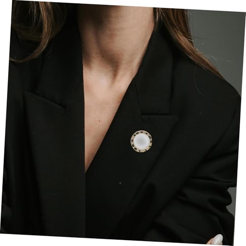 VANZACK Magnetische Brosche für Damen Leichter Abnehmbarer Ausschnitt Schalhalter Modisches Glänzendes Metall Accessoire in Gold Eleganter Schmuck für Hemden Blusen Schals und Taschen von VANZACK