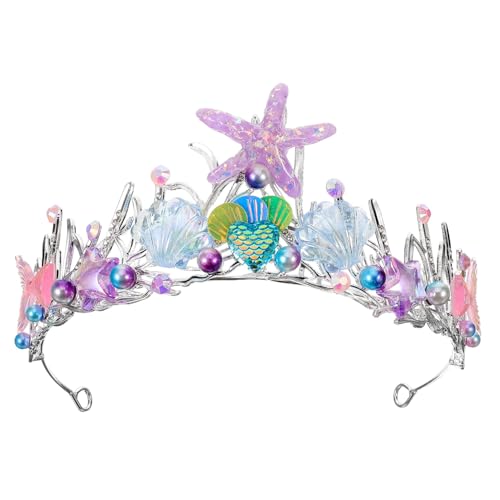 VANZACK Meerjungfrau Haarschmuck für Damen und Mädchen Funkelndes Stirnband mit Strasssteinen Vielseitig Einsetzbar für Partys Geburtstage und Festliche Anlässe Langlebig und Detailreich von VANZACK