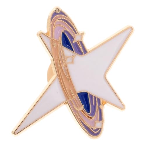 VANZACK Metal Brosche Pin Stern Mond Design Emaille Anstecknadel für Damen Sicherer Verschluss Kompakte Modisches Accessoire für Schal Cardigan Weihnachten Hochzeit und Party von VANZACK