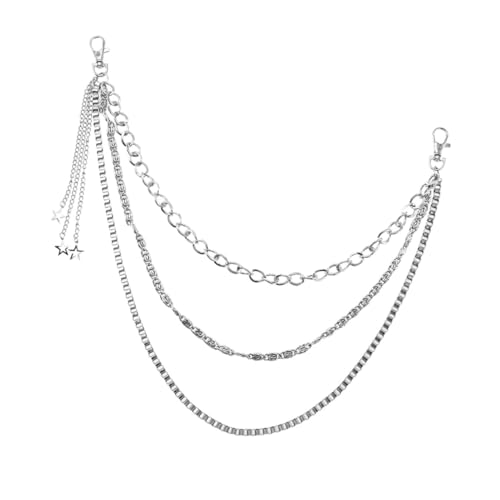 VANZACK Metall hosenkette Punk Trousers Chain aus Robustem Zinklegierungsmaterial Langlebig und Rostfrei Modisches Hip hop Accessoire für Herren und Damen für Club Bar Nachtleben von VANZACK