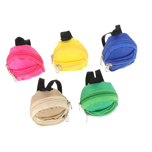 VANZACK Mini Rucksack Schlüsselanhänger Kleine Münzbörse mit Reißverschluss Charm Anhänger Kreative Mini Geldbörse Anhängen an Tasche oder Schlüsselbund Zufällige Farben von VANZACK