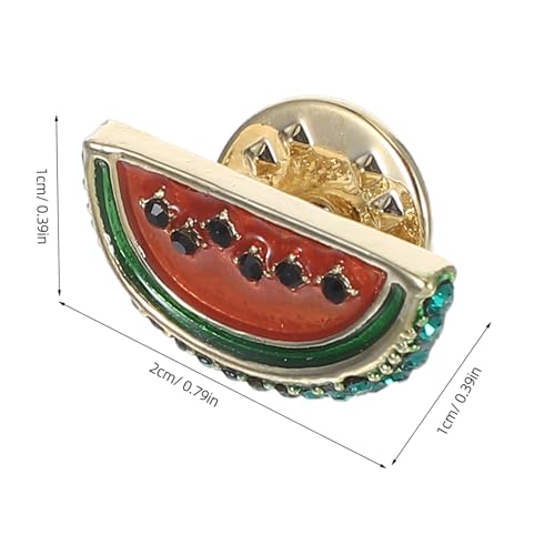 VANZACK Miniatur Niedliche Wassermelonen brosche Japanischer Stil Stilvolle Anstecknadel Vielseitig als Revers Kragenbrosche für Kleidung Jacken Hüte Modisches Accessoire von VANZACK