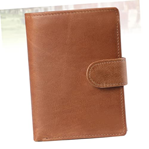 VANZACK Multifunktionale Herren Geldbörse aus Echtem RFID Geschützter Vintage Kartenhalter mit Großer Kapazität Vielseitige Portemonnaie für Mann Kompakte Braune Brieftasche für Alltag von VANZACK