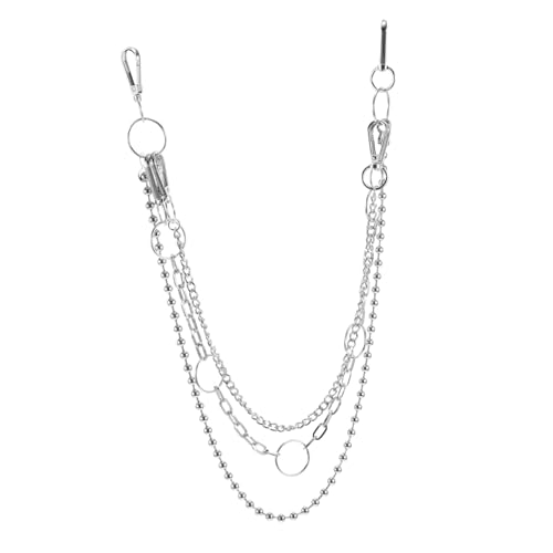 VANZACK Multilayer Punk Hosenkette aus Metall für Damen und Herren Vielseitiges Jeans accessoire Taillenkette zur Befestigung von Geldbörse und Schlüssel Modische Hosekette für Alltag und von VANZACK