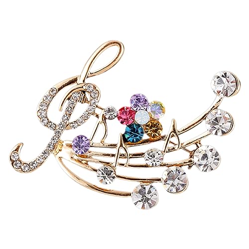 VANZACK Musikalische Note Brosche mit Strass Elegantes Accessoire für Frauen für Hochzeiten Partys und Besondere Anlässe als Valentinstag oder Weihnachten von VANZACK