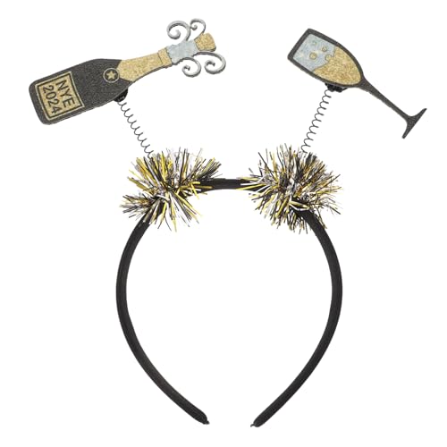 VANZACK Neujahrs Haarreifen Mit Glitzer Und Flasche-design Lustiges Bopper-stirnband Für Frauen Perfektes Party-zubehör Für Feiertage Hochzeiten Und Geburtstagsfeiern von VANZACK