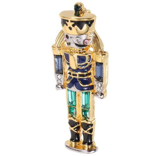 VANZACK Niedliche Nutcracker Soldat Brosche Metall Anstecknadel Dekorative Kleidungspinnadel Festlicher Schmuck für Jacken Hüte Rucksäcke mit Hochwertiger Leuchtende Farben Vielseitig von VANZACK