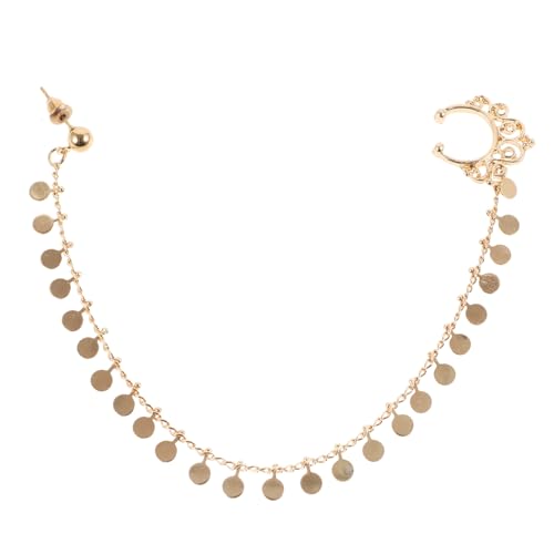 VANZACK Non Piercing Nasenring mit Kette Damen Ohrschmuck Langlebiges Eisenlegierung Material Schmerzfrei Tragbar Modisches Accessoire für Alltag Party Geburtstag und Valentinstag von VANZACK