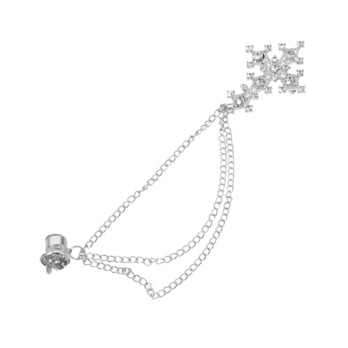 VANZACK Oder Mit Eingelegten Accessoires Kette Modisch Für Damen – Mantel Kleidung Metall Strass Punk Vintage Schal Brosche Kragen Quaste Kleid Strickjacke Und Alltagsanzug von VANZACK