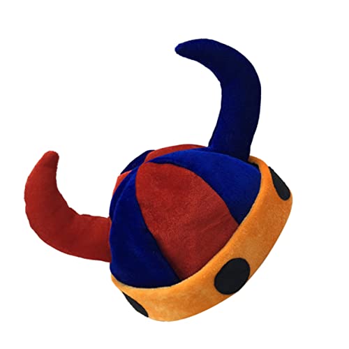 VANZACK Ox Horn Cosplay Hut Lustige Kopfbedeckung für Festival Karneval Geburtstagsfeier Rot Atmungsaktiv von VANZACK