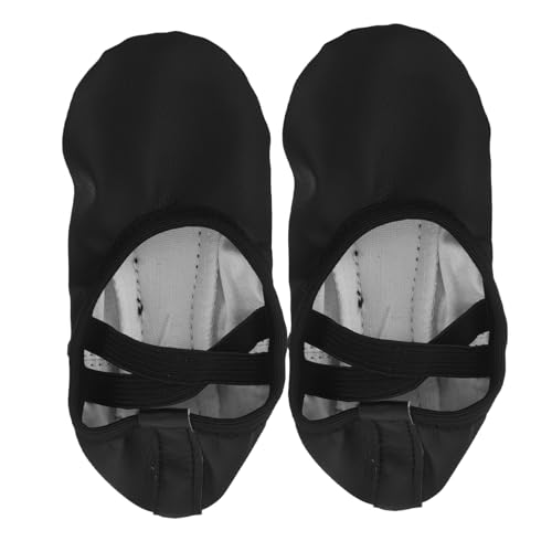 VANZACK PU Ballettschuhe Damen und Mädchen Weiche Sohle No-tie Tanzflats Elastische Riemen Atmungsaktive PU Ballett Flats für Bühne von VANZACK