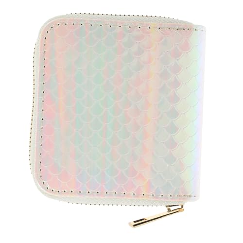 VANZACK PU Münzfach Kartentasche mit Meerjungfrau Muster Kleines Langlebiges Portemonnaie für Damen Praktischer Kartenhalter Leichtes Kompaktes Design für Ordentliche Aufbewahrung von VANZACK