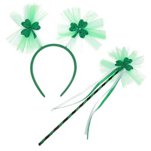VANZACK Patrick's Day Haarreif mit Feenstab Festliches Cosplay Set für Jungen und Mädchen für Karneval und Themenpartys und Komfortabel von VANZACK