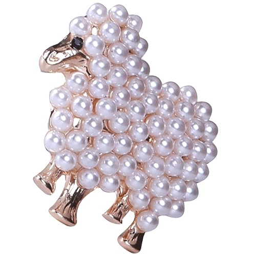 VANZACK Perlen Brosche für Frauen Dekorative Anstecknadel für Kleidung Schals Hüte Vintage Goldfarbene Brosche Modisches Accessoire von VANZACK