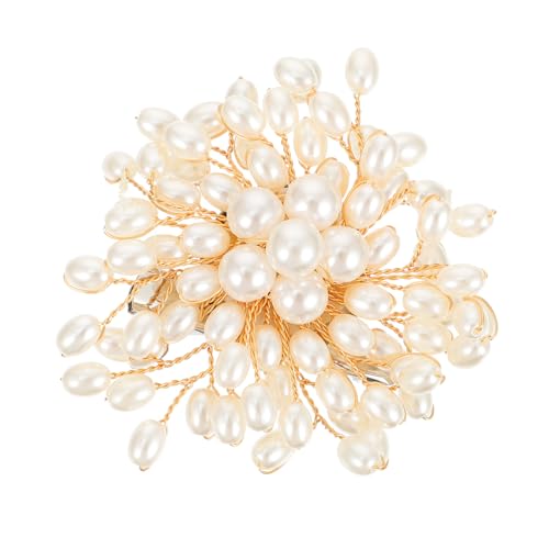 VANZACK Perlen Brosche für Frauen Hochzeits Corsage Brautschmuck oder Verlobungsgeschenk Stilvolles Haarschmuck für Brautjungfern von VANZACK