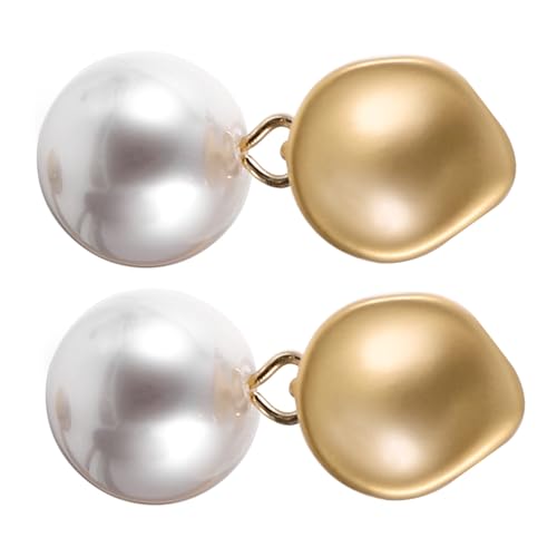 VANZACK Perlenohrringe Damen Hängend Vintage Barock Stil Mattgold Ohrstecker für Party Hochzeit von VANZACK