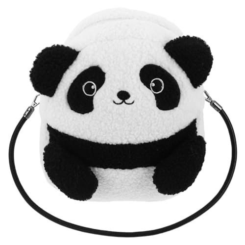 VANZACK Plüsch Panda Umhängetasche Große Kapazität Weiches Einzelschulterband Kuscheliger Tierhandtasche Vielseitig Für Shopping Reisen Outdoor von VANZACK