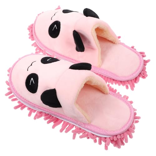 VANZACK Putz Hausschuhe Mikrofaser Waschbar Leise Bodenreinigung Slippers Unisex Mop Schuhe Staubwischer Schonend für Küche Bad Wohnzimmer von VANZACK