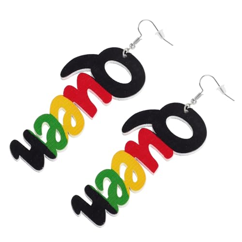 VANZACK Queen Buchstaben Ohrhänger aus Holz Leichte Afrikanische Drop Ohrringe Runde Holzohrringe für Damen Vielseitig für Alltag Fest und Geburtstag Geeignet VANZACK Queen Buchstaben Ohrhänger aus Holz Leichte Afrikanische Drop Ohrringe Runde Holzohrringe für Damen Vielseitig für Alltag Fest und Geburtstag Geeignet von VANZACK