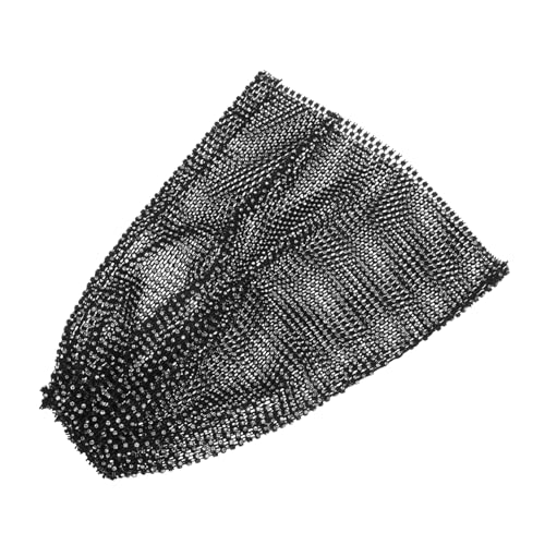 VANZACK Reflektierendes Strass Netz Stirnband Damen Elastisch Angenehm Glänzend für Nachtclub Festival Party Sicherheits Haarband Schwarz mit Funkelnden Kristallen von VANZACK