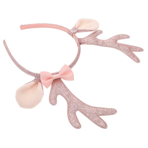 VANZACK Rentiergeweih-stirnband Mit Glitzerschleife Hirschohren Haarreif Weihnachts-stirnband Tierohren Kopfbedeckungen Für Feiertage Hochzeiten Geburtstagsfeiern von VANZACK